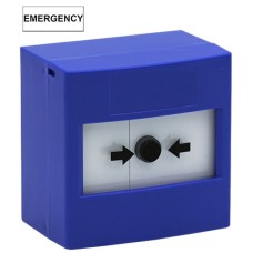 STI RP-BS-02 Single Pole Re-settable Blue Call Point with Emergency Label (308-227)