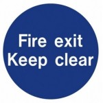 Fire Exit Keep Clear Sign (200mm x 200mm) Fire Exit Keep Clear Sign (200mm x 200mm)