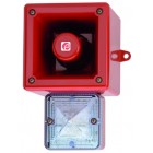 Cranford Controls AL105NXDC024R/R High Output Sounder Xenon Beacon - Red Body - Red Lens - 105dBa