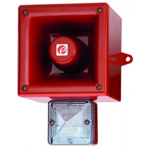 Cranford Controls AL112NXDC024R/R Industrial Sounder Beacon - Red Body - Red Lens - 112dBa 