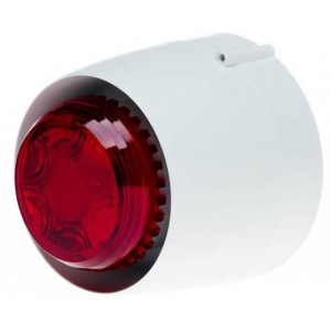 Cranford Controls Vocalarm VCL-SB-WB/RL Voice Sounder Beacon - White Body - Red Lens - Shallow Base