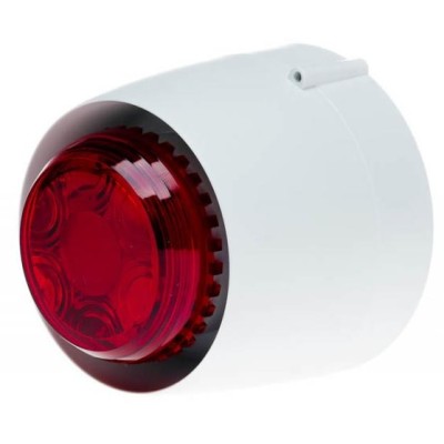 Cranford Controls Vocalarm VCL-SB-WB/RL Voice Sounder Beacon - White Body - Red Lens - Shallow Base
