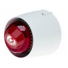 Cranford Controls VTB-32EVAD Wall Sounder & VAD LED Beacon Shallow Base White Body Red Flash - Coverage W-2.4-7