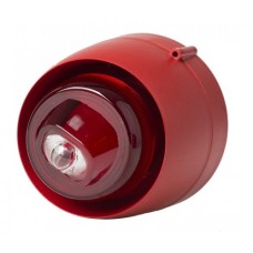 Cranford Controls VTB-32EVAD-W-SB-RB-WF Wall Sounder & VAD LED Beacon Shallow Base Red Body White Flash