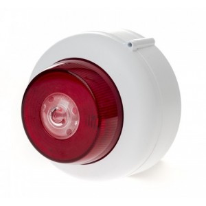 Cranford Controls VXB-1EVAD Ceiling Mounted VAD LED Beacon Shallow Base White Body Red Flash
