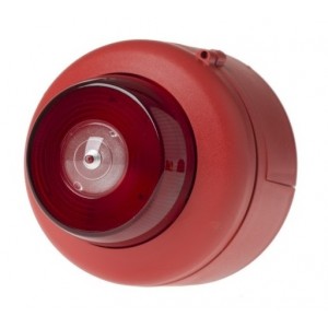 Cranford Controls VXB-1EVAD Ceiling Mounted VAD LED Beacon Deep Base Red Body Red Flash