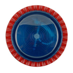 Cooper Fulleon 12v Flashni Sounder Beacon Blue Lens, Red Body, Shallow Base (Tone 5)