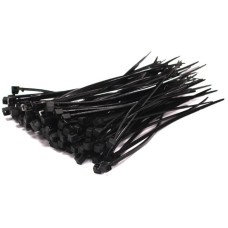 Patol Black Nylon Cable Ties for Clips & Fixings 200mm (Pack of 100)