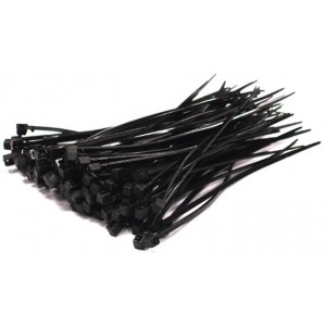 Patol Black Nylon Cable Ties for Clips & Fixings 300mm (Pack of 100)