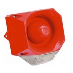 Cooper Fulleon Asserta Midi Sounder Beacon 230Vac 112dB (Red Body, Clear Lens) Cooper Fulleon Asserta Midi Sounder Beacon 230Vac 112dB (Red Body, Clear Lens)
