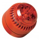 Cooper Fulleon ROLP Solista Red Body Red LED Beacon (Shallow Base)