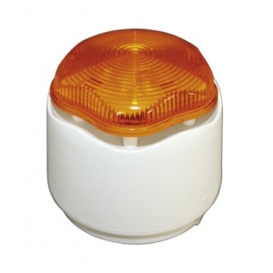 Vimpex Banshee Excel Lite Capsule White Sounder with Amber LED Beacon - 958CHL1700