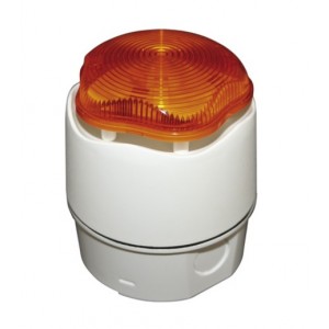 Vimpex Banshee Excel Lite Capsule White Sounder with Amber LED Beacon (Deep Base) - 958CHL1701
