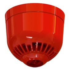 Aritech ASC2366 2000 Series Ceiling Mount Sounder VAD Beacon Shallow Base Red Flash