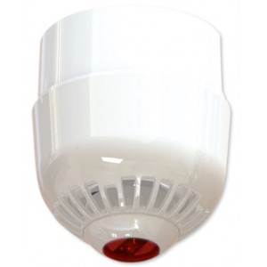 Aritech ASC2367W 2000 Series Ceiling Mount Sounder VAD Beacon White Deep Base Red Flash