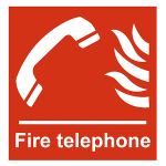 Baldwin Boxall BVOCLAB7 "Fire Telephone" Sign – Red Baldwin Boxall BVOCLAB7 "Fire Telephone" Sign – Red