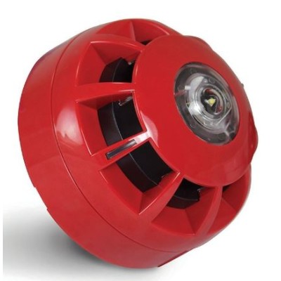 C-Tec Compact W-3-3.1 Wall VAD c/w Voice Sounder, Shallow, Red (BF453A/CX/SR)