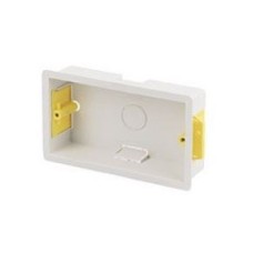 C-Tec NCP-10 White 32mm Flush Mount UK Double Gang Back Box