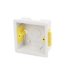 C-Tec NCP-8 White 32mm Flush Mount UK Single Gang Back Box