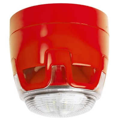 KAC CWSS-RR-S5 Sounder VAD Beacon Red Body with Red Flash