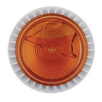 Cooper Fulleon 640095FULL-0254 Flashni Xenon Sounder Beacon - 24V DC - Amber Lens - Shallow White (FW) Base