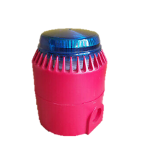 Cooper Fulleon 640453FULL-0295X Flashni Xenon Sounder Beacon - 24V DC - Blue Lens - Deep Red Base