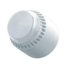 Cooper Fulleon 640034FULL-0259 Flashni Xenon Sounder Beacon - 24V DC - Clear Lens - Shallow White Base