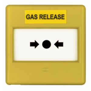 Cooper Fulleon 4931110FUL-0467 CX Mains Call Point – Yellow Housing – Single Pole Changeover Contacts – ‘Gas Release’ Label