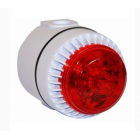 Cooper Fulleon 640451FULL-0208X Flashni Sounder/Beacon - Red Lens - White Body - Deep Base