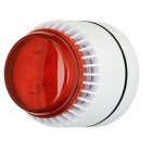 Cooper Fulleon 8210114FULL-0086X ROLP Solista LED Sounder Beacon - Red Lens - Shallow White Base - Set to Tone 8
