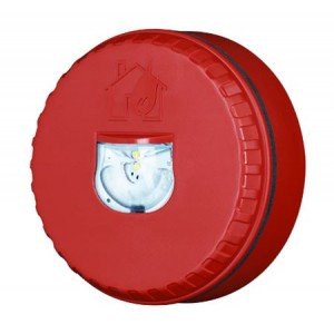 Cooper Fulleon 812013FULL-0237X Solista LX Wall LED Beacon - Red Flash - Red Housing - Shallow Red base - VDS Approved