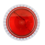 Cooper Fulleon 640211FULL-0241 Flashni Xenon Sounder Beacon - 12V DC - Red Lens - Shallow White (FW) Base