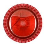 Cooper Fulleon 640488FULL-0308X Flashni Xenon Sounder Beacon - 12V DC - Red Lens - Deep Red Base