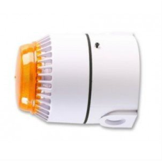 Cooper Fulleon 640454FULL-0296X Flashni, Sounder/Beacon - Amber Lens - Red body - Deep base (Tone switch)