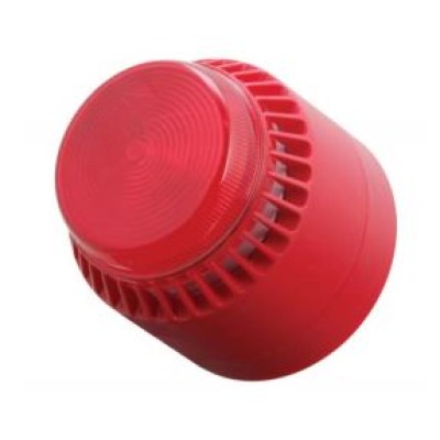 Cooper Fulleon 640025FULL-0210X Flashni XE - Red Lens - Red Base - Shallow Base - Tone Select Switch