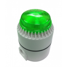 Cooper Fulleon 640476FULL-0307 Flashni Xenon Sounder Beacon - 24V DC - Green Lens - Deep White (FW) Base