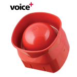 Cooper Fulleon 680002FULL-0005 Symphoni Voice Plus Sounder Beacon - Clear lens - Red Flash - Red Housing