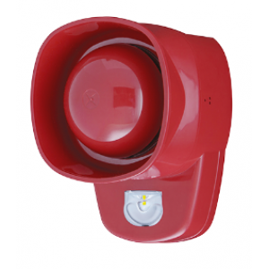 Cooper 850133FULL-0282X Symphoni Voice Plus LX LED sounder beacon VAD, Weatherproof, Red Flash
