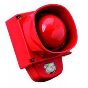 Cooper FXSYG1WR-WP Open Area VAD/Sounder - Red (WP)