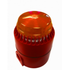Cooper Fulleon 640462FULL-0262 Flashni Xenon Sounder Beacon - 24V DC - Amber Lens - Deep Red Base
