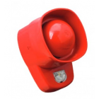 Cooper Fulleon 8500055FULL-0235X Symphoni G1 Euro LX LED Sounder Beacon VAD - Red Flash - Red Housing - VDS Approved