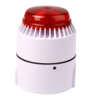 Cooper Fulleon 640217FULL-0063 Flashni Xenon Sounder Beacon - 12V DC - Red Lens - Deep White (FW) Base - Set to Tone 5