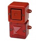 Cranford Controls AL100XDC024R/C Industrial Sounder/Beacon - Red Body - Red Lens - 24Vdc