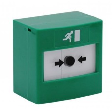 Cranford Controls RP-GD2-02 ReSet Call Point – Green - Surface & Flush - with Running Man Logo