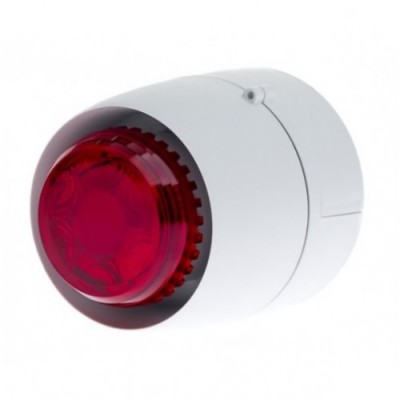 Cranford Controls 511-068 VTB Spatial Sounder/Beacon, 12v, 32 Tone, White Body, Deep Base, Red Lens
