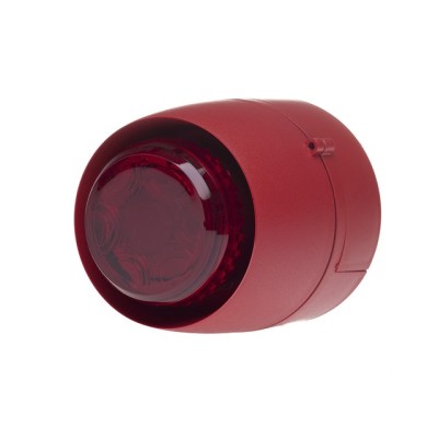 Cranford Controls VTB-32-DB-RB/RL- TM Spatial Sounder/Beacon Red Body - Red Lens - Deep Base