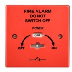 Cranford Controls 400-220RB Mains Isolator Switch Complete with Key Switch and Green LED Indicator - Red Body