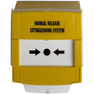 Ziton Extinguishing Release Yellow Call Point with Protective Cover – DMN700Y03-KITR