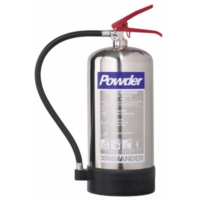 6Kg Commander Contempo Dry Powder Stainless Steel Extinguisher - DPEX6SS 6Kg Commander Contempo Dry Powder Stainless Steel Extinguisher - DPEX6SS