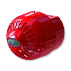 Klaxon ESB-5007 Sonos Pulse Ceiling VAD Beacon with Deep Base - Red Body & White Flash
